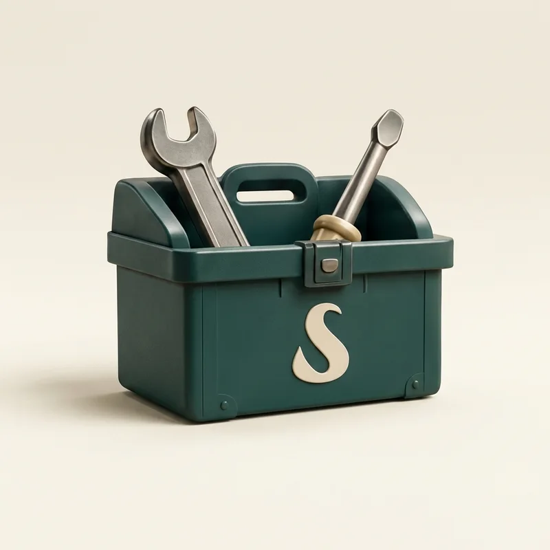 3D render of a teal toolbox representing maintenance and dispatch